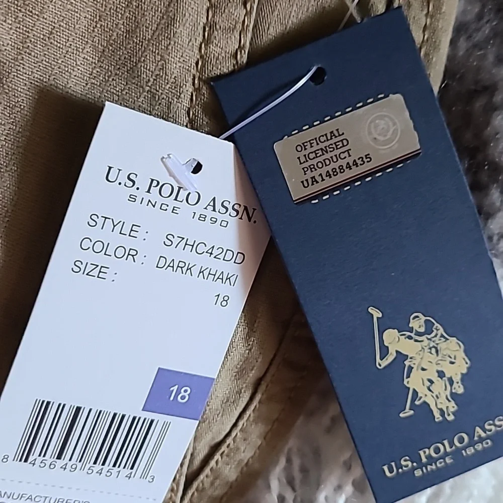 ⭐️NWT⭐️ U.S. Polo Assn. Boys Cargo Shorts | Size 18 - Picture 5 of 6